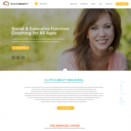 Professional but Friendly Speech Therapy website design Design by Antons Collective