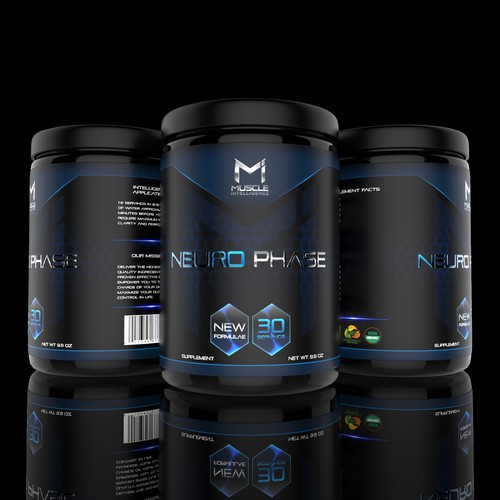 Muscle Intelligence supplement label Design by Oliver Apin