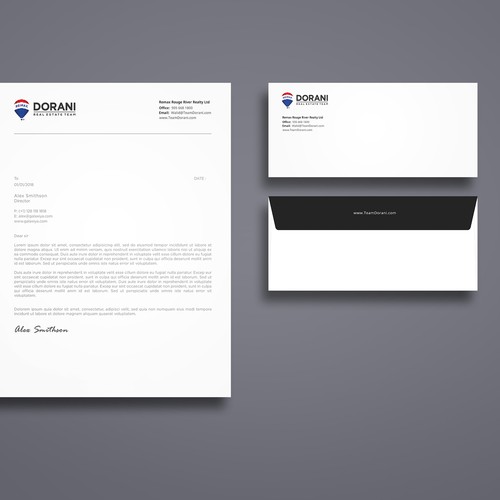 BUSINESS CARD, LETTERHEAD & ENVELOPE Design by Galaxiya
