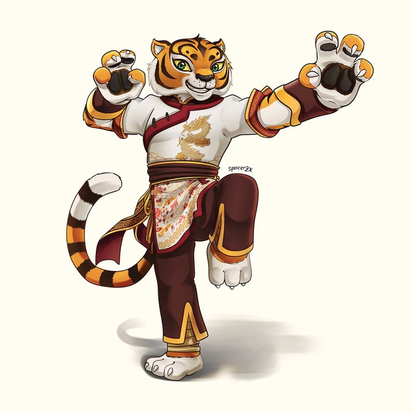 Design by SpencerZX titled "Kung-fu Tiger Character design"