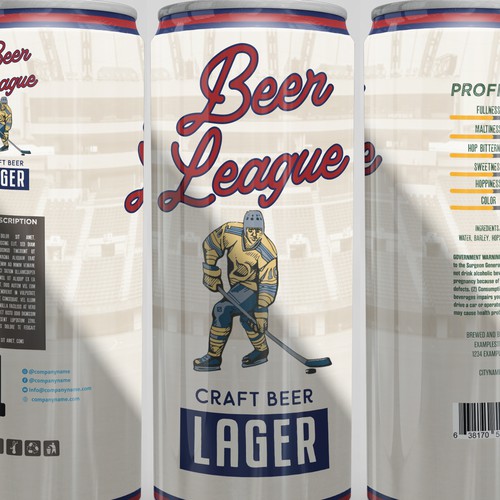 Re-design sports themed craft lager to appeal to today's beer consumers Design by Windmill Designer™