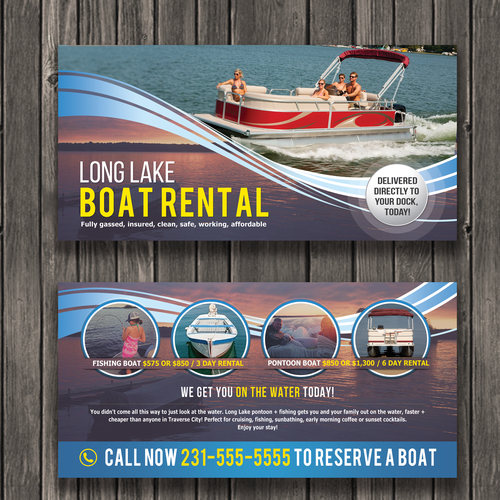 Boat Rental Flyer Quick And Easy 200 Bucks Postcard Flyer Or Print Contest 99designs