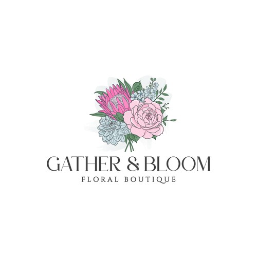 A gorgeous eye catching logo design for a new floral boutique Design by Betula♥️