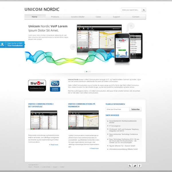 Unicom Nordic needs a new website design