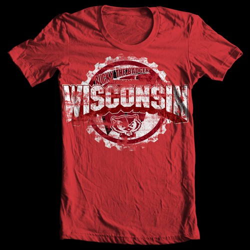 Wisconsin Badgers Tshirt Design デザイン by Rizki Salsa Wibiksana