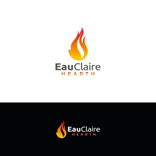 Updated, Warm, Clean brand logo for our Fireplace and Stove collection. Design by logo_designbd