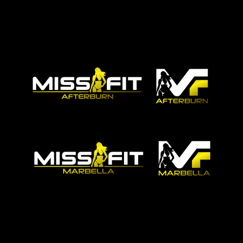 Create a strong woman´s only fitness logo for miss fit afterburn, concurso  Design de logo