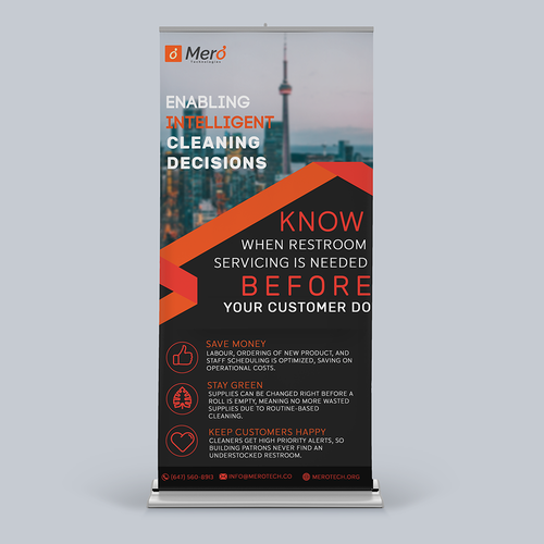 Growing tech startup in IoT needs a banner design for trade-shows Design by Shehran Shayor