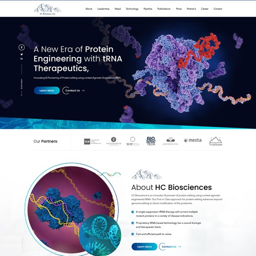 Designs | Biotechnology Startup Homepage Design | Web page design contest