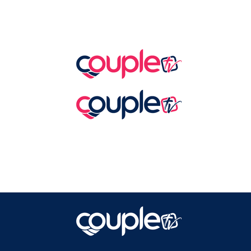 Couple.tv - Dating game show logo. Fun and entertaining. Diseño de Sufiyanbeyg™