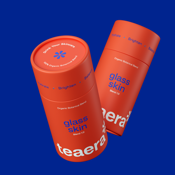 Teaera Glass Skin Blend 1.0 – Organic Skincare Elixir Packaging
