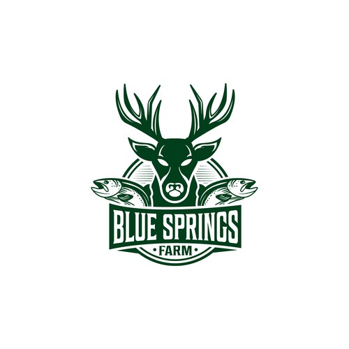 Logo for our Der hunting and bass fishing recreational farm Design by M.Siddique