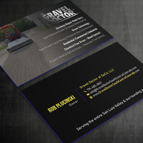 I need a powerful business card for my environmentally friendly driveway services business! Design by Felix SH