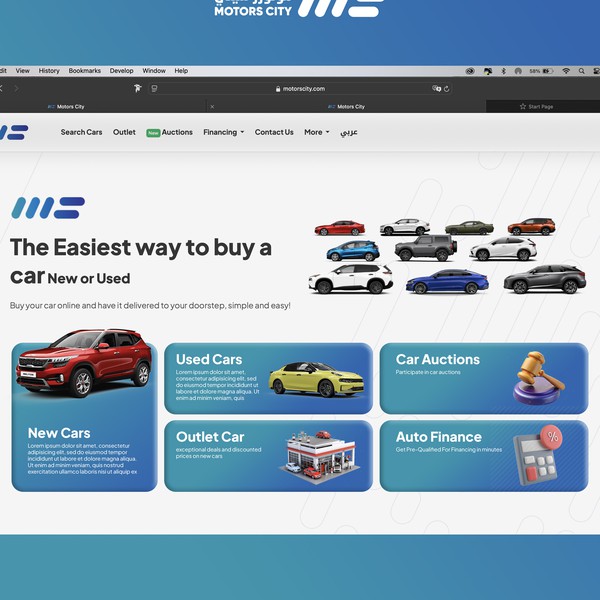 Redesign Landing Page for Motor City Website 