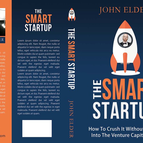 Book cover for my new book: "The Smart Startup" Design by LilaM