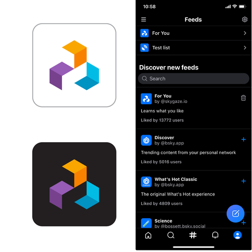 For You social media algorithm icon (app icon) Design by coi
