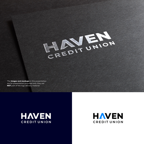 "Haven Credit Union Logo – Clean, Modern Wordmark + Minimal Icon Concepts" winning Postcard, flyer or print