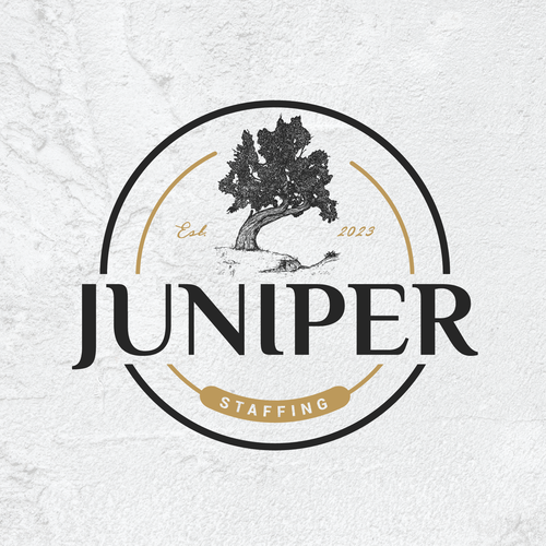 Juniper Staffing.  Convert my grandpa's drawing into my new business logo! Design by >>Jelena<<