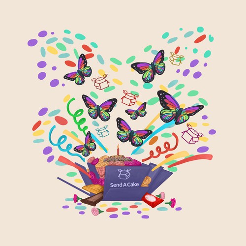 Unique & Original Brand Merch - butterfly themed Design by katingegp