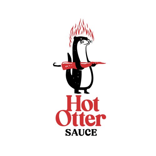 Design a Hot Sauce logo with an Otter Design by Ben Deltorov