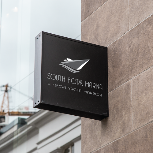 Design logo for newest and greatest mega-yacht marina in yachting capital of world.  Onward work. Design by ManevaDesigns