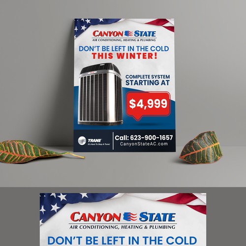 Newpaper Ad For Heating, Ventilation, and Air Conditioning (HVAC) Company - Wireframed and Ready! Design by D'Signs..