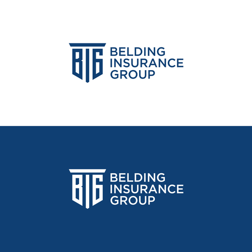 Simple logo w/ shield and letters "BIG" for insurance group Design by Auriga_