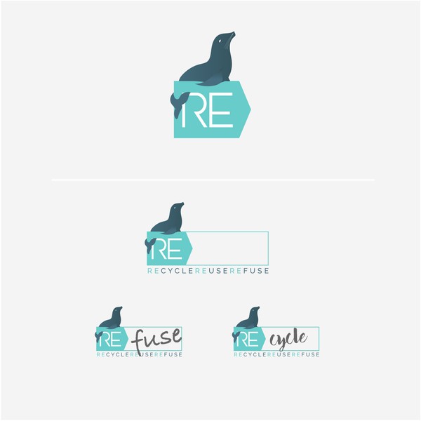 Sea lion logo for non-profit organization