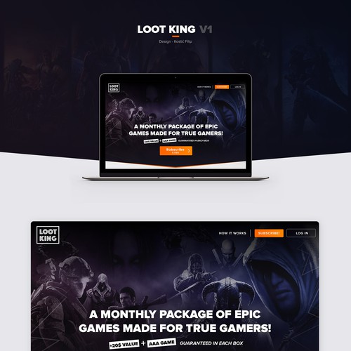 New Gaming Subscription service needs a website! Design by Kcfilip