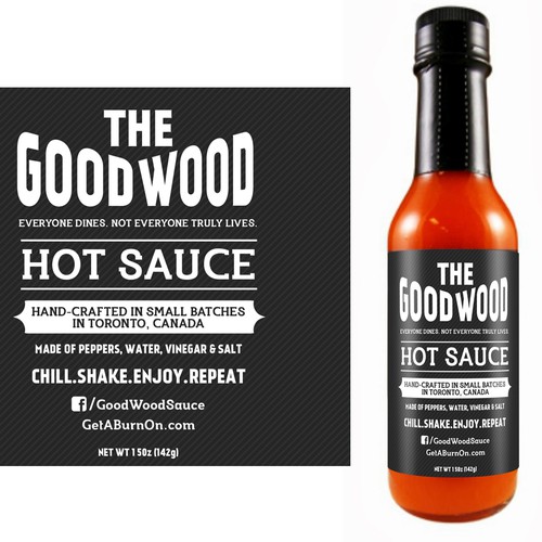 Bottle label for gourmet hot sauce -- a whole new approach to hot sauce marketing Design by asarmiento