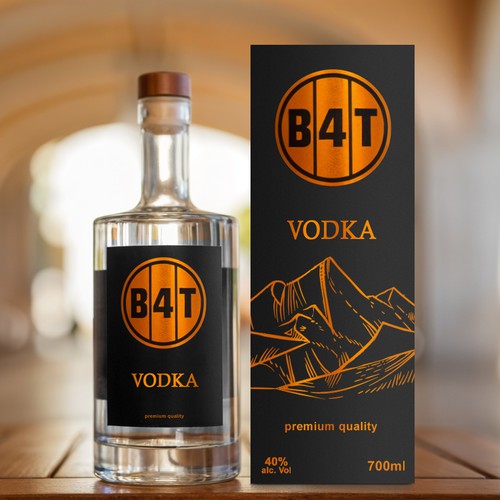 Premium Spirits Brand - Bottle Packaging Design Design by Melissa Solano
