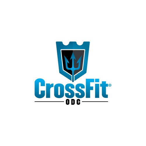 Logo pour une salle de CrossFit (France), thématique : trident, mer, odyssée, poseidon … Design by Arsart Design
