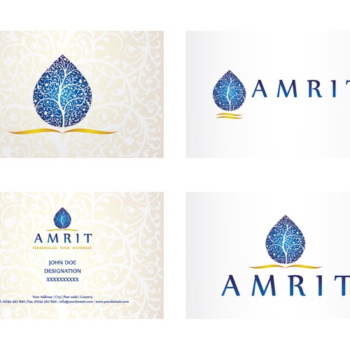 Create a modern exotic visual for Amrit Design by dtly2k designs