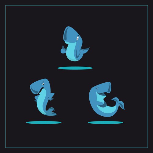 Create a fun Whale-Mascot for my Website about Mobile Phones Diseño de Medinart91