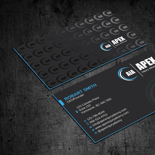 Diseño de Brandmaker artist titulado "Injury Attorneys Business Card Design"