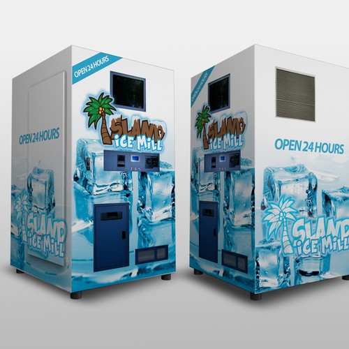 Create a vinyl wrap for a ice vending machine Design by S.U.P.A.T.A