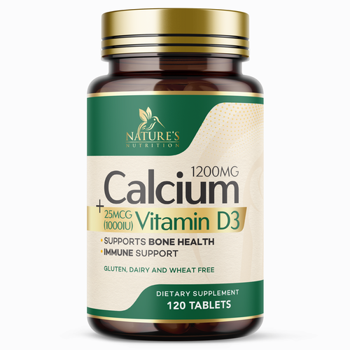 Calcium Plus Vitamin D3 Design Needed for Nature's Nutrition Design réalisé par Encephalon™