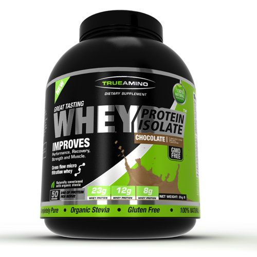 Create a logo and label for a new all natural whey protein supplement ...