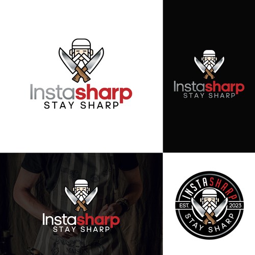 Design a hipstor logo for a knife sharpening rental company Design by hawin_11