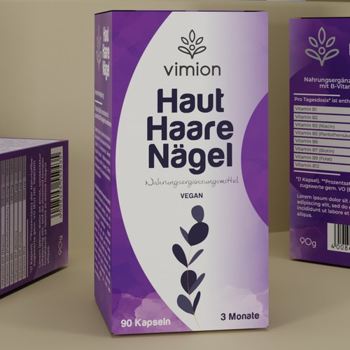 Packaging design for a German brand of high-quality food supplements Design by harry_harison