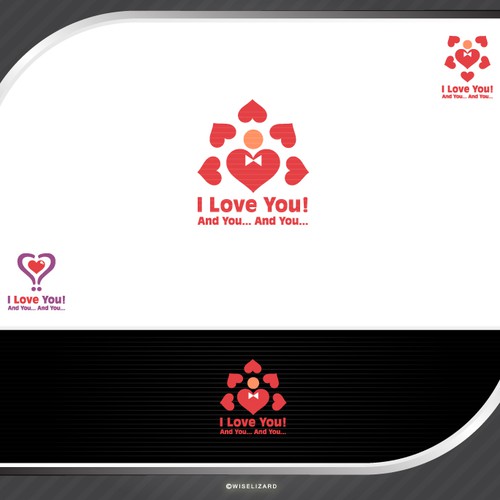 コンペ「"I Love You! And You... And You..." [LOGO - $355]」のデザイン by WizeLizardさん 