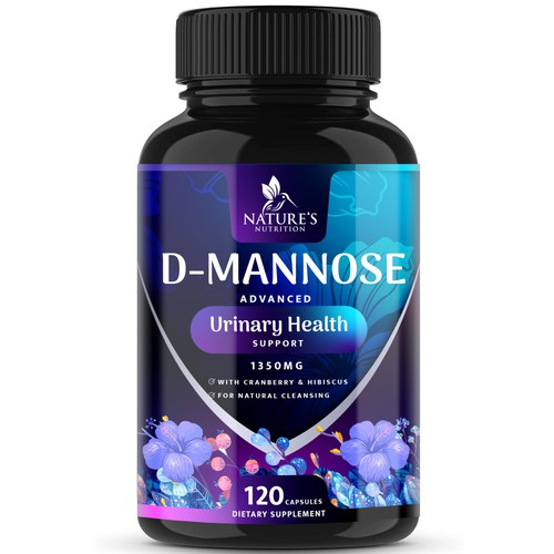 Colorful D-Mannose Design Needed for Nature's Nutrition Design by R O S H I N