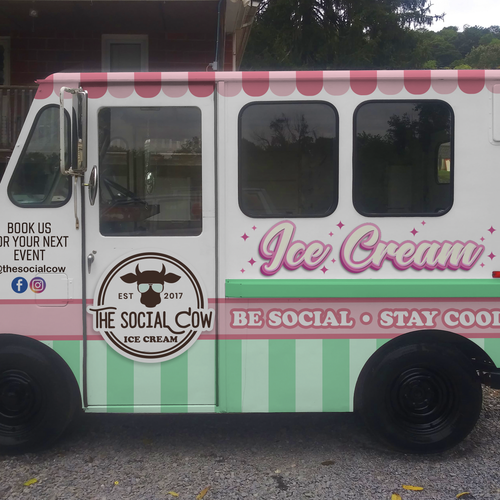 Design Vintage Ice Cream Truck Wrap por kikodesigns