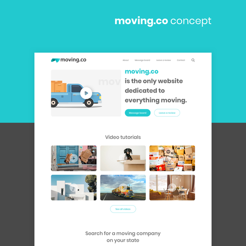 web page for moving related website Diseño de inznan