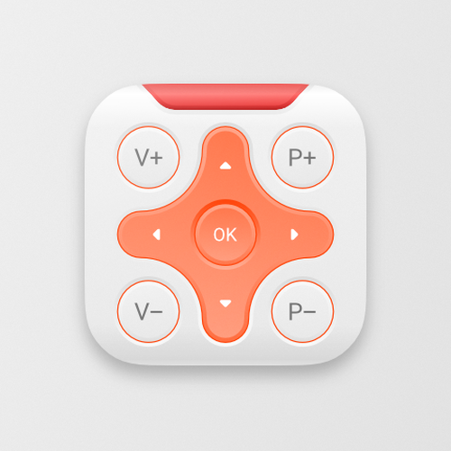 Remote control icon for iOS app Design by lks--