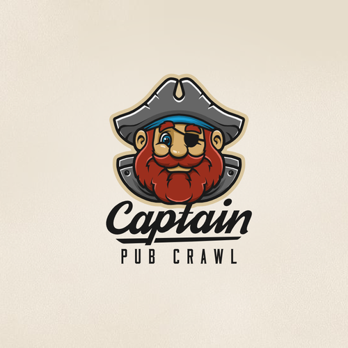 Captain Pub Crawl Logo Design by Widakk