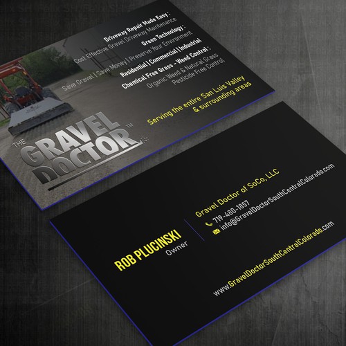 I need a powerful business card for my environmentally friendly driveway services business! Design by Felix SH