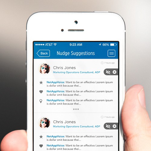 Two-screen design refresh for sales application on phone/tablet Design by uix design ✨