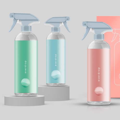 Design Premium Spray Bottle and Packaging for Cleaning Supplies por Jorge Ros