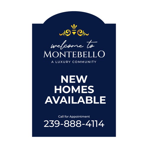 Upscale and Sophisticated New Homes for Sale - Signage Design by Agel Studio